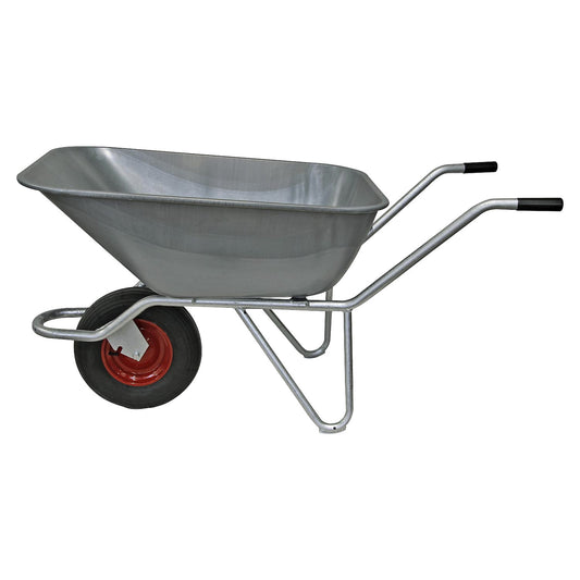 Wheelbarrow with tipping bar, pneumatic tyre, LxW 1400 x 750 mm, 140 l.