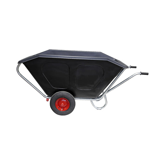 Compact wheelbarrow with galvanized frame, pneumatic tyre, 500 L, LxW 2000 x 900 mm.