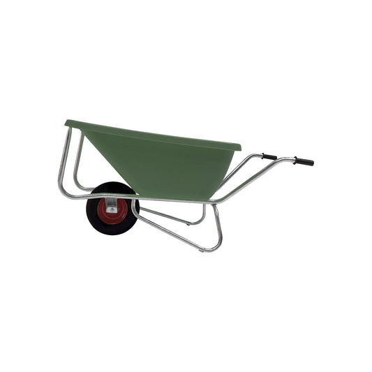 Compact wheelbarrow BIG BEN, 180 l, one-wheeled, green, one-wheeled.
