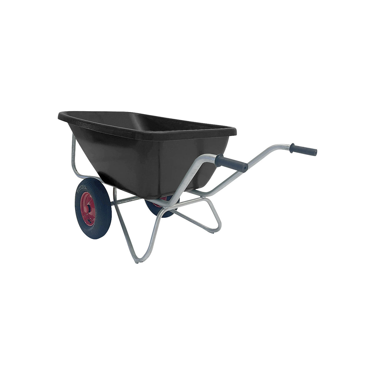 Compact wheelbarrow BIG BEN, 180 l, two-wheeled, black, two-wheeled.
