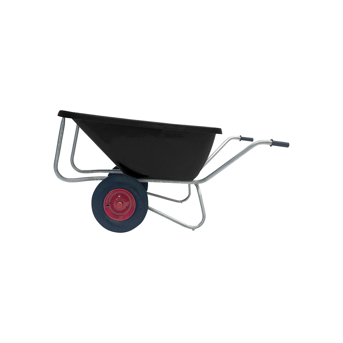 Compact wheelbarrow BIG BEN, 180 l, two-wheeled, black, two-wheeled.