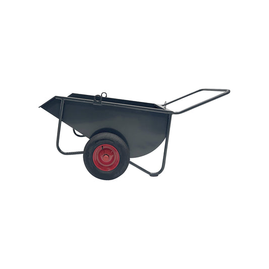Tipping wheelbarrow with four skids, capacity 250 L, 500 kg max. load, LxH 1500 x 600 mm, pneumatic tyre.