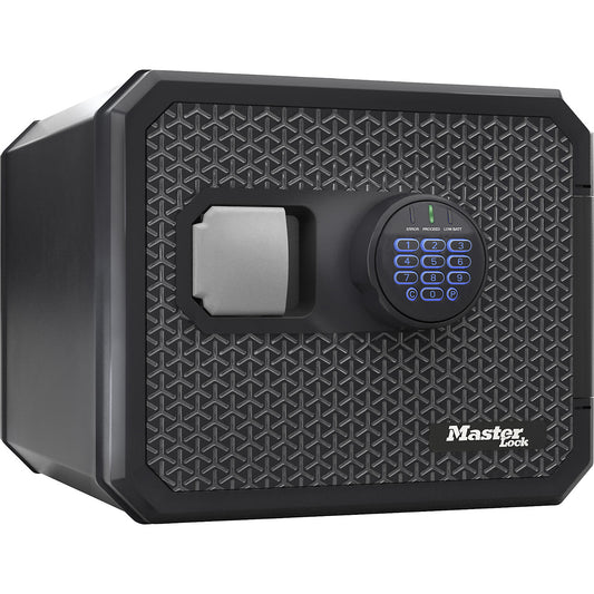 Security safe with electronic combination, fireproof and waterproof, black, HxWxD 348 x 417 x 478 mm.
