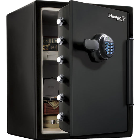 Security safe with digital combination, size XXL, waterproof and 60 min fireproof, grey.