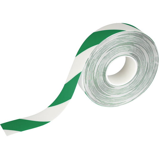 DURALINE® STRONG floor marking tape, width 50 mm, thickness 0.7 mm, green/white.
