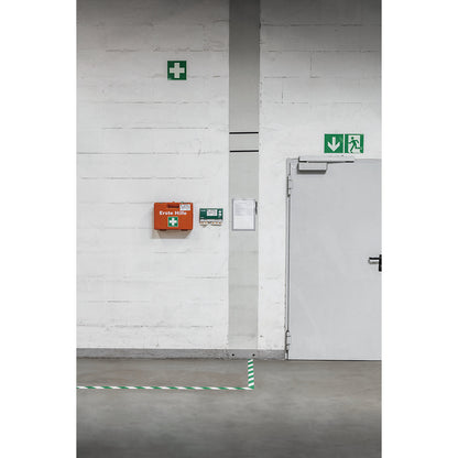 DURALINE® STRONG floor marking tape, width 50 mm, thickness 0.7 mm, green/white.