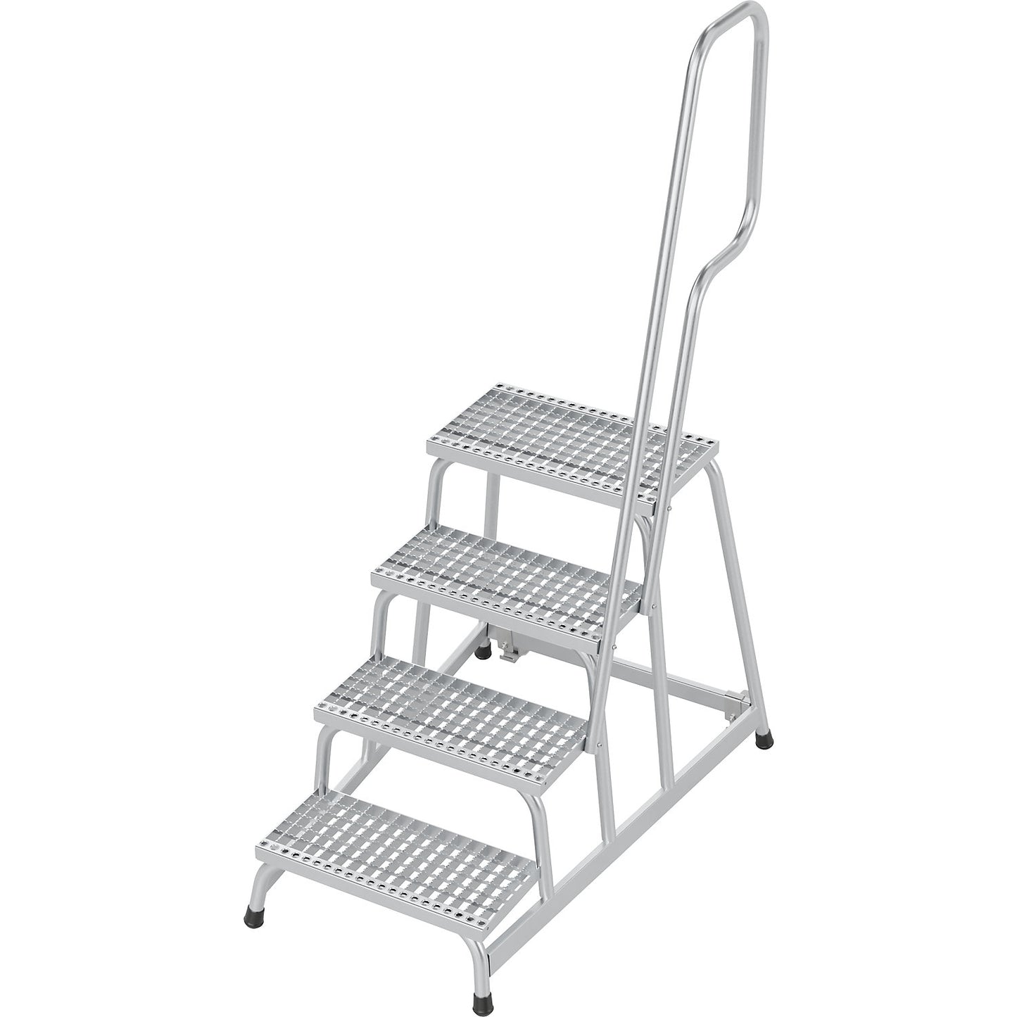 STABILO mobile machine steps, with grating steps, one-sided, 4 steps.