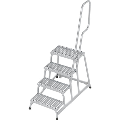 STABILO mobile machine steps, with grating steps, one-sided, 4 steps.
