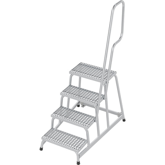 STABILO mobile machine steps, with grating steps, one-sided, 4 steps.