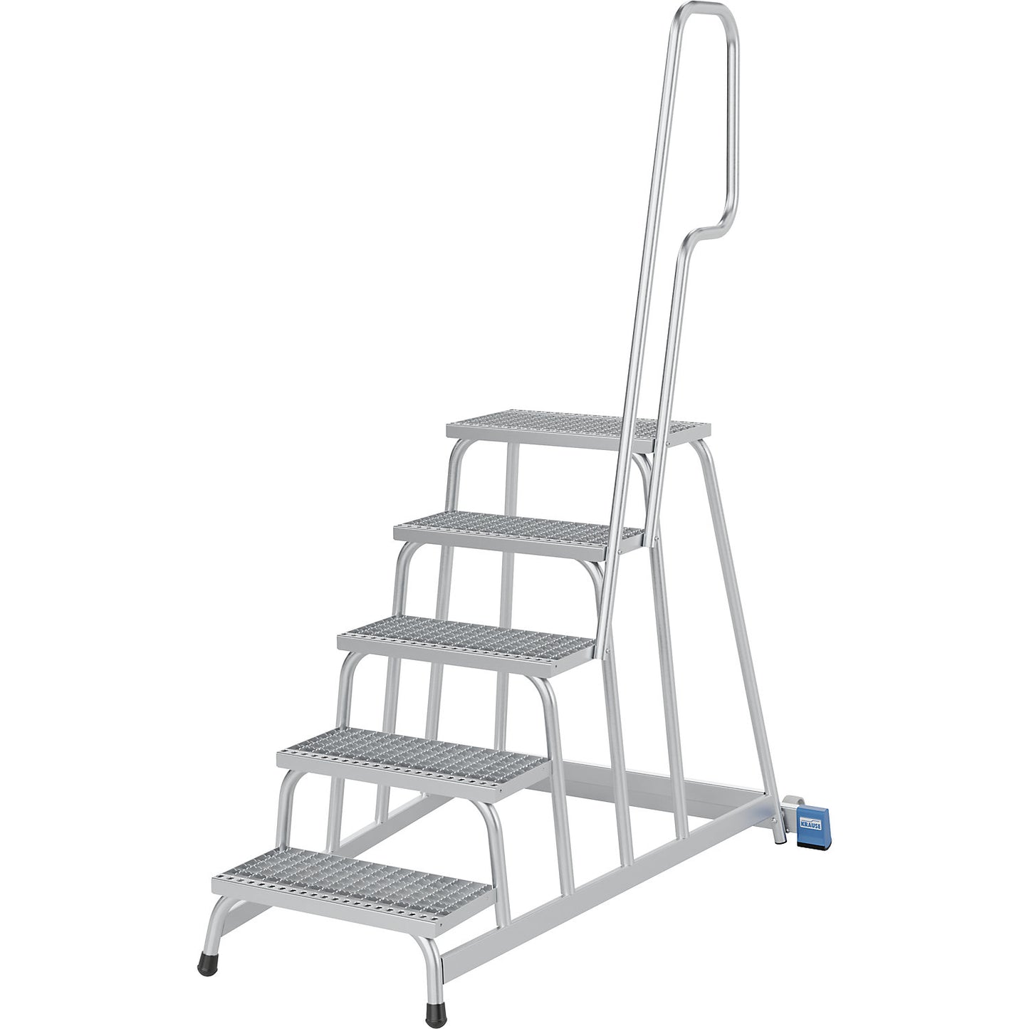 STABILO mobile machine steps, with grating steps, one-sided, 5 steps.
