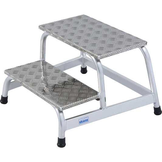 STABILO machine steps, aluminium tread plate steps, one-sided, 2 steps.
