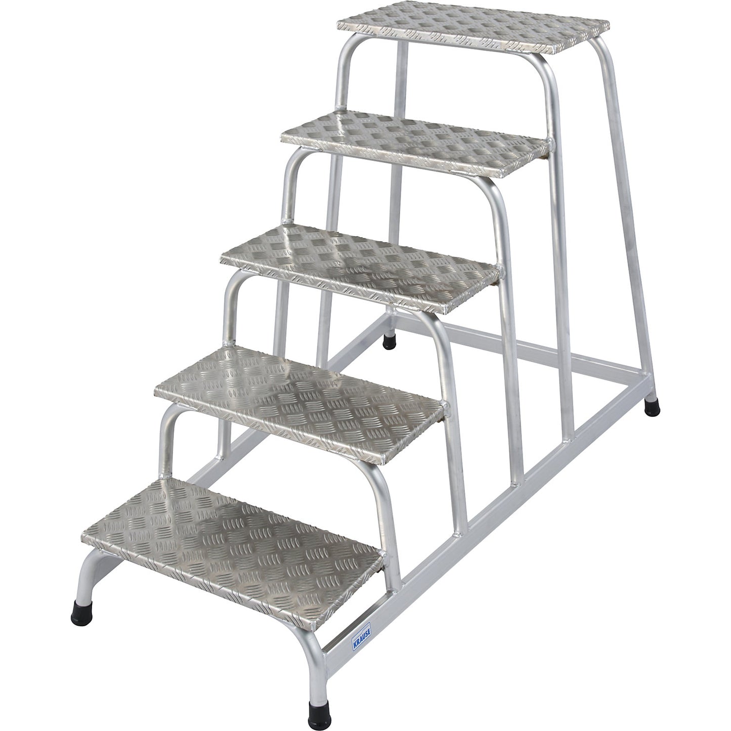 STABILO machine steps, aluminium tread plate steps, one-sided, 5 steps.