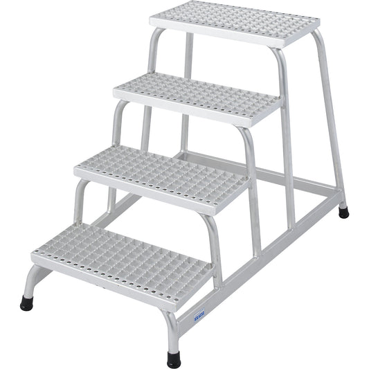 STABILO machine steps, with grating steps, one-sided, 4 steps.
