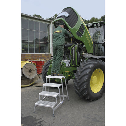 STABILO machine steps, with grating steps, one-sided, 4 steps.