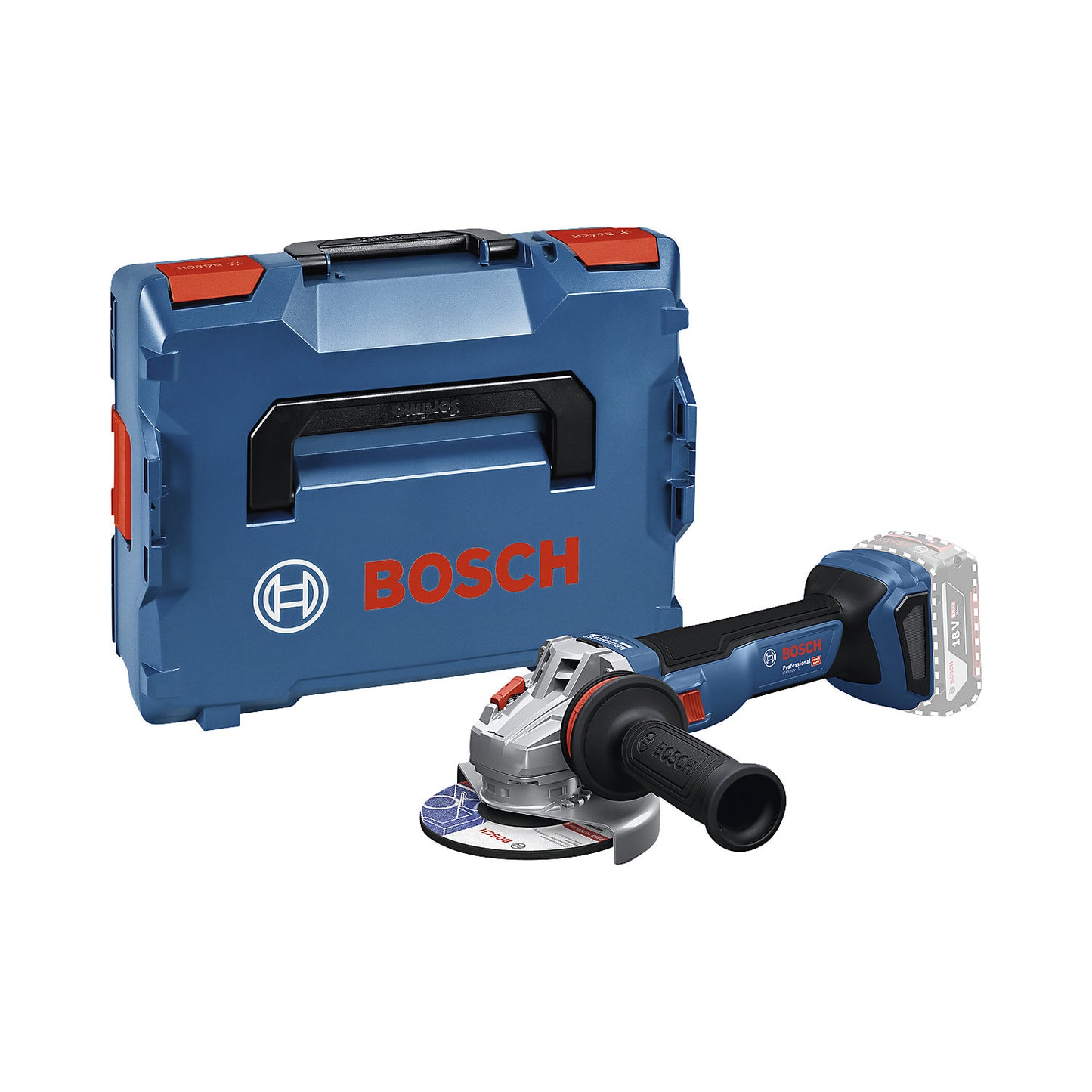 Cordless angle grinder GWS 18V-11, brushless motor, in L-BOXX.