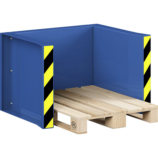 Pallet station type RPS, for 5 Euro pallets, gentian blue.