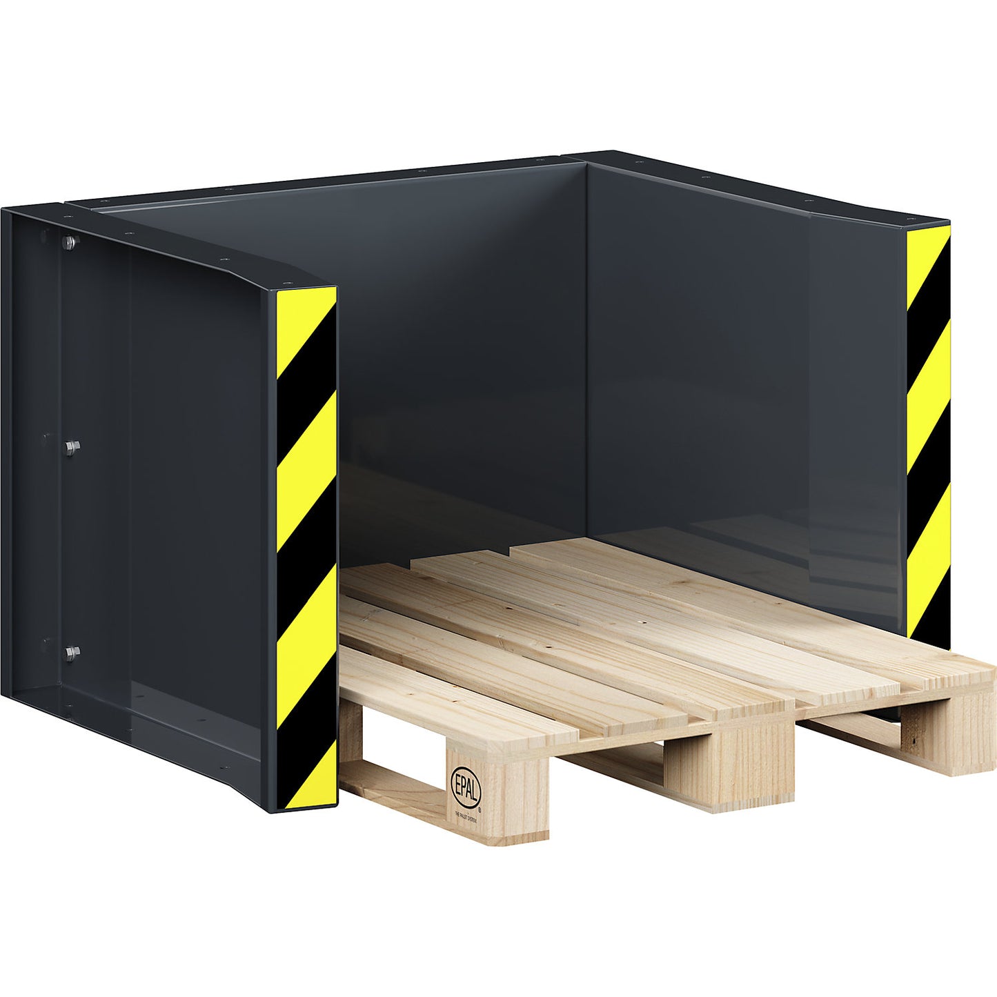Pallet station type RPS, for 5 Euro pallets, charcoal.