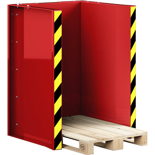 Pallet station type RPS, for 10 Euro pallets, flame red.