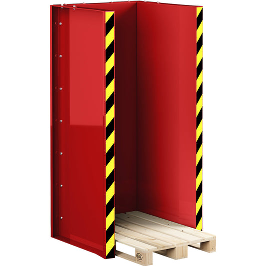 Pallet station type RPS, for 15 Euro pallets, flame red.
