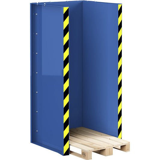 Pallet station type RPS, for 15 Euro pallets, gentian blue.