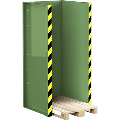 Pallet station type RPS, for 15 Euro pallets, reseda green.