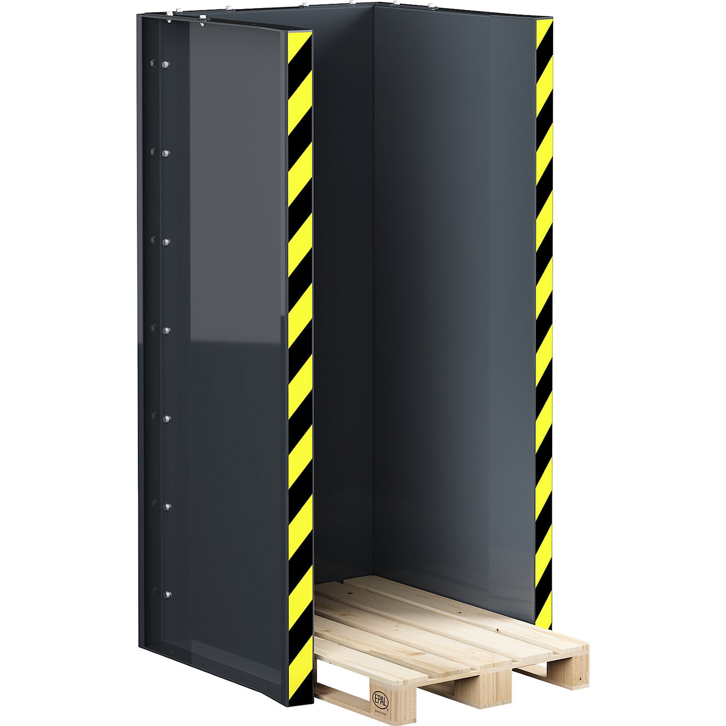 Pallet station type RPS, for 15 Euro pallets, charcoal.