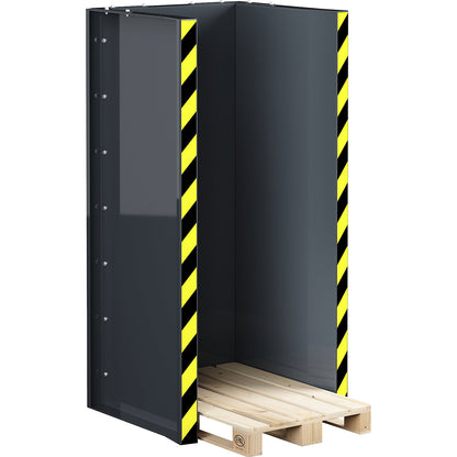 Pallet station type RPS, for 15 Euro pallets, charcoal.