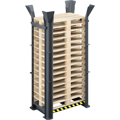 Pallet alignment frame type RRG, for 15 Euro pallets, traffic yellow.