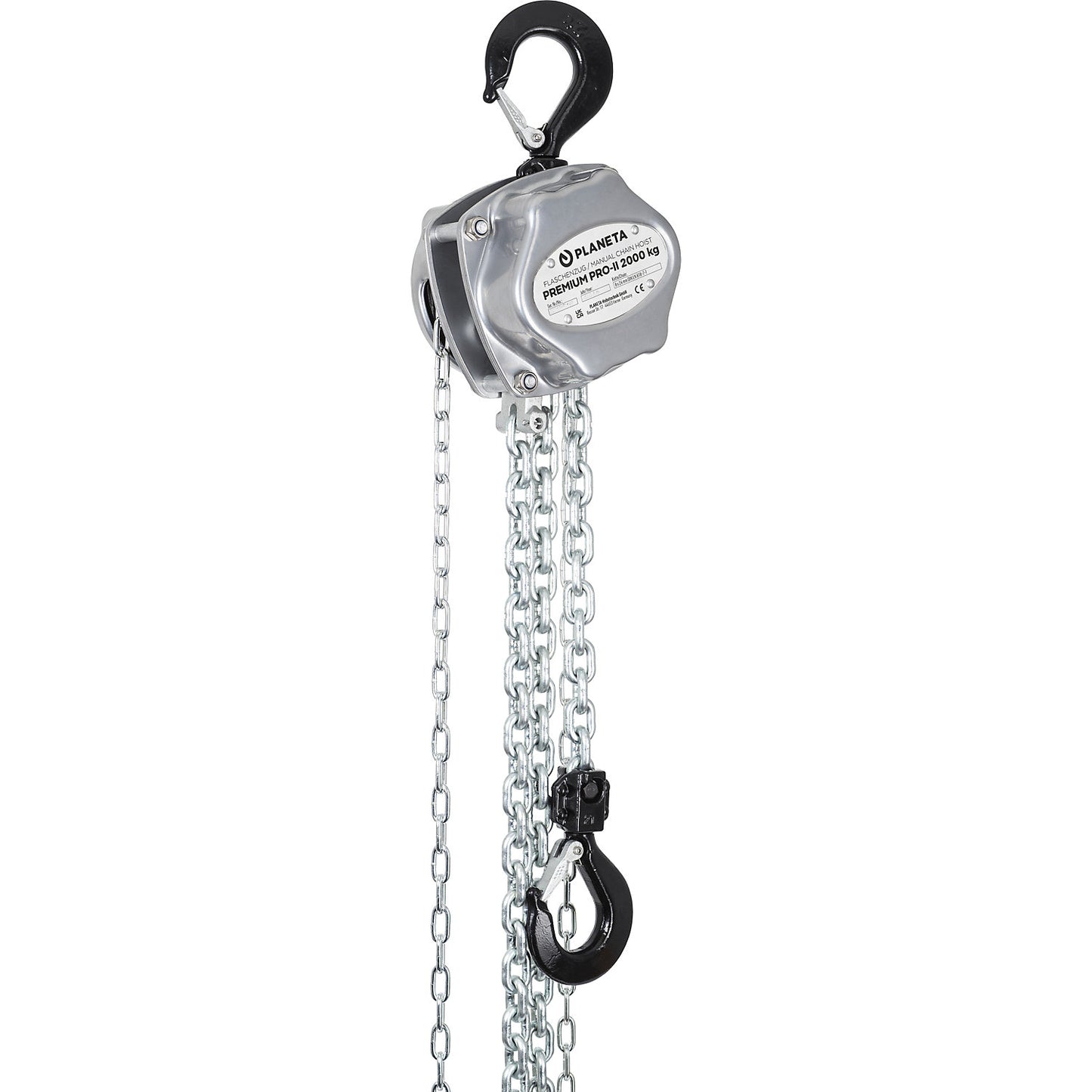 Spur gear hoist PREMIUM PRO-II, lifting 3 m, max. load 1500 kg.