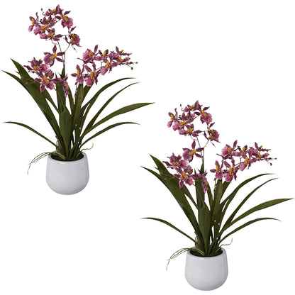Artificial Cambria orchid, pack of 2, height 500 mm.