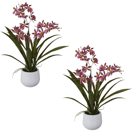 Artificial Cambria orchid, pack of 2, height 500 mm.