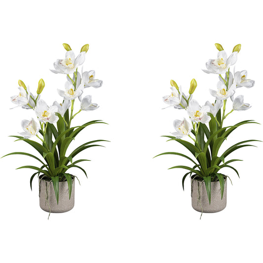 Artificial orchid Cymbidium, pack of 2, height 580 mm.