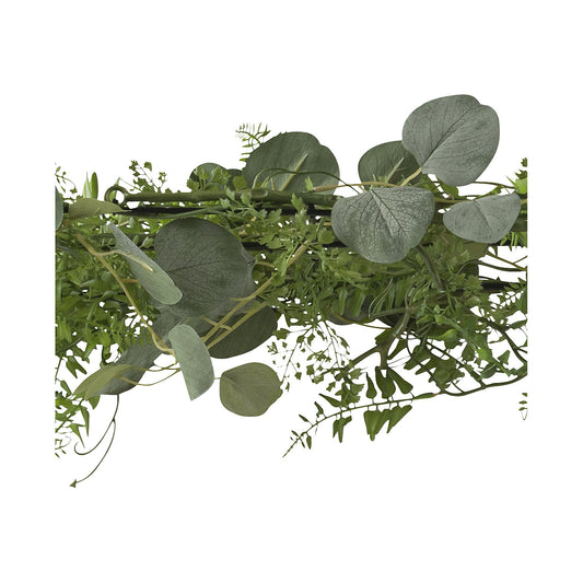Decorative hanger with artificial plants, on metal frame, height 450 mm.