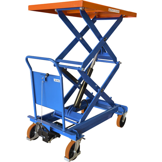 Lift platform truck, LxW 1400 x 820 mm, max. load 1000 kg.