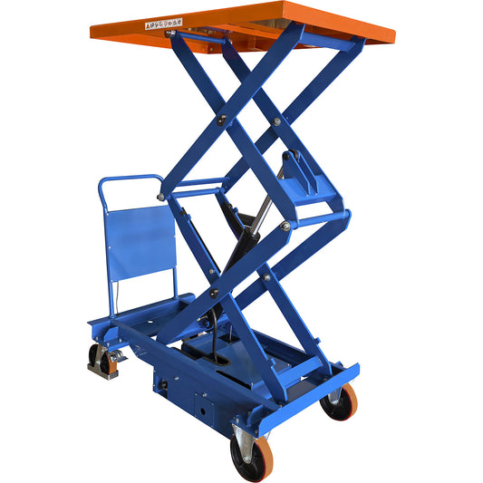 Platform lift truck, electric, LxW 1400 x 820 mm, max. load 500 kg.