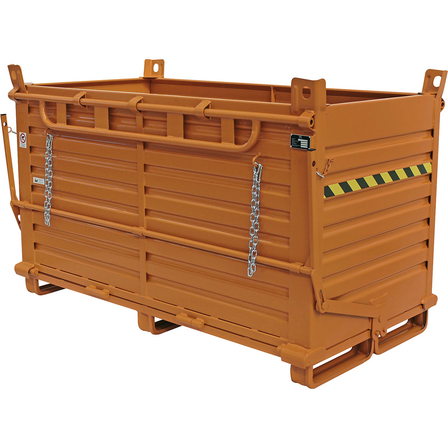 Hinged bottom skip, loading capacity 2000 kg, LxWxH 2000 x 1000 x 1260 mm.