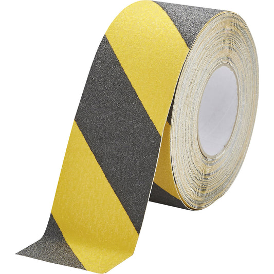DURALINE® GRIP non-slip tape, LxW 15 m x 75 mm, yellow / black.