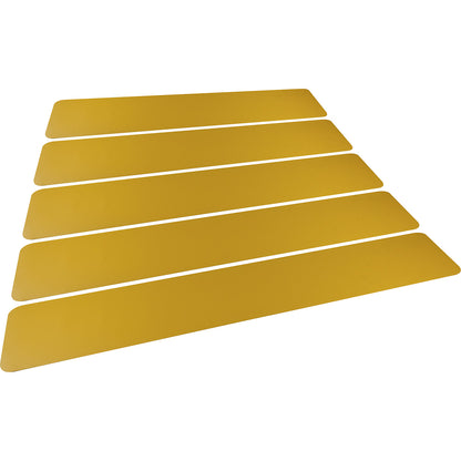 Zebra crossing floor marking, LxW 1200 x 200 mm, pack of 5, yellow.