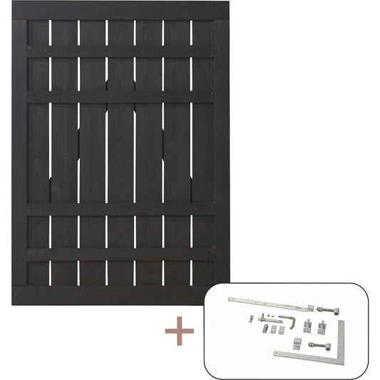 Rustic single gate, wood, WxH 1000 x 1380 mm.