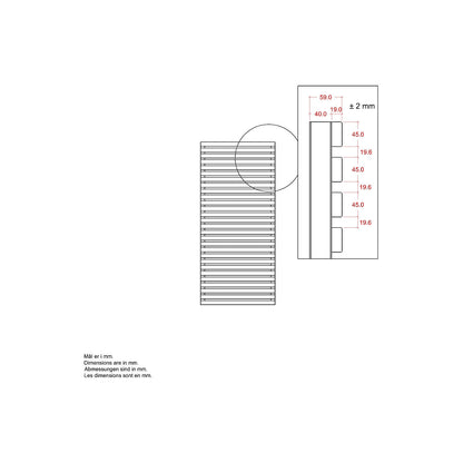 Tokyo fence, wood, WxH 830 x 1800 mm, ThermoWood®.