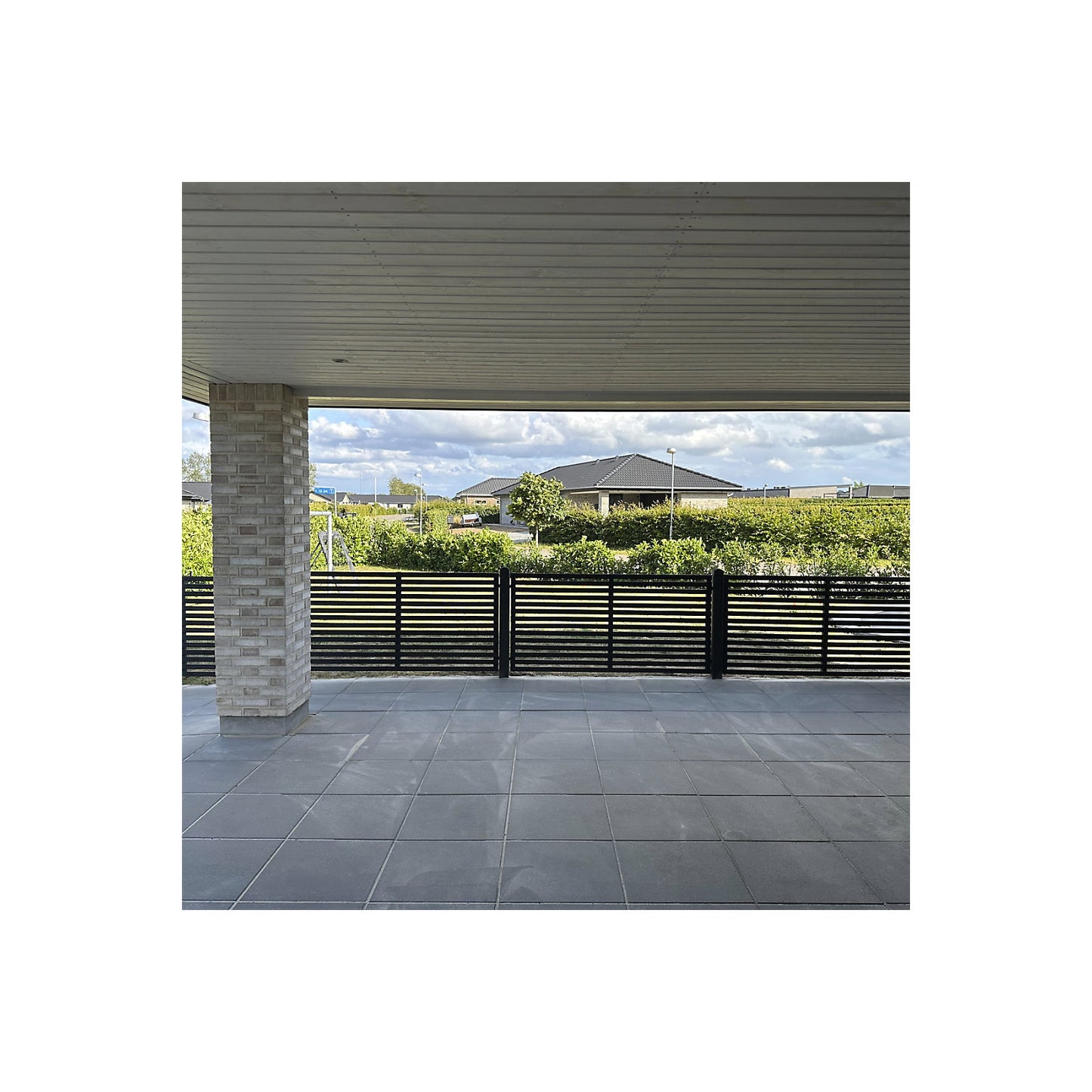 Tokyo fence, wood, WxH 1800 x 900 mm, black.