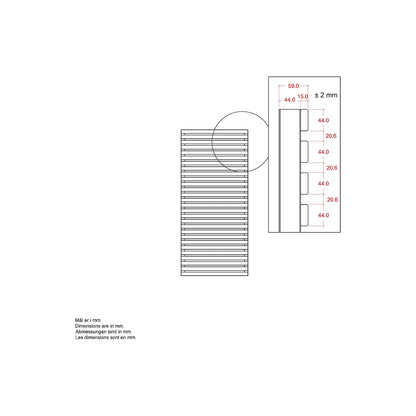 Tokyo fence, wood, WxH 830 x 1800 mm, white.