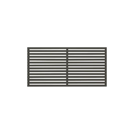 Tokyo fence, wood, WxH 1800 x 900 mm, umbra grey.