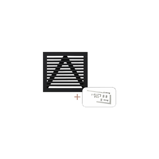 Tokyo single door, wood, WxH 1000 x 900 mm, black.