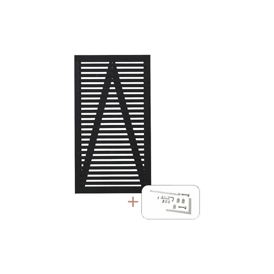 Tokyo single door, wood, WxH 1000 x 1800 mm, black.