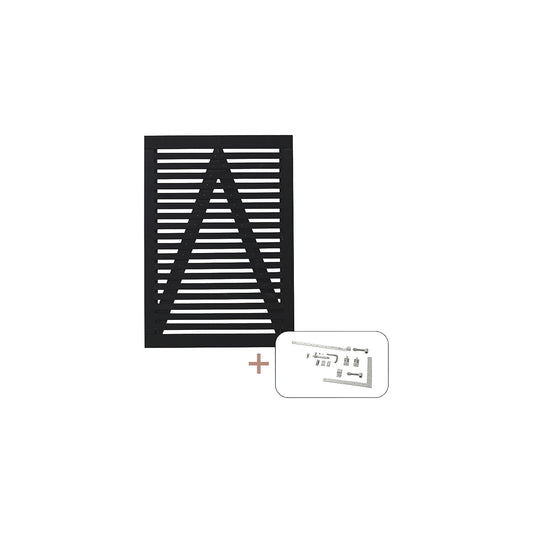Tokyo single door, wood, WxH 1000 x 1400 mm, black.