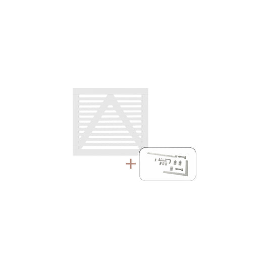 Tokyo single door, wood, WxH 1000 x 900 mm, white.