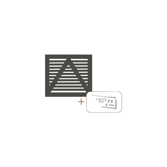 Tokyo single door, wood, WxH 1000 x 900 mm, umbra grey.