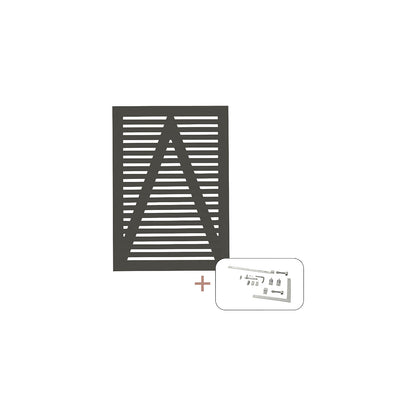 Tokyo single door, wood, WxH 1000 x 1400 mm, umbra grey.