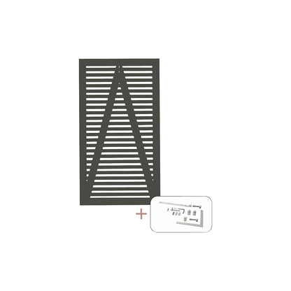 Tokyo single door, wood, WxH 1000 x 1800 mm, umbra grey.